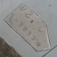 CLOSE-UP OF PAVEMENT MARK