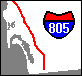 LOCATION OF I-805