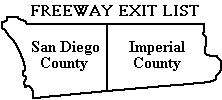 San Diego and Imperial County Freeway Exit List